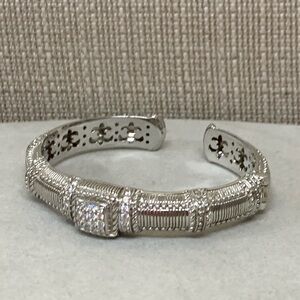 Judith Ripka Silver Bracelet with White Accents